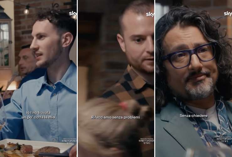 collage di 4 ristoranti