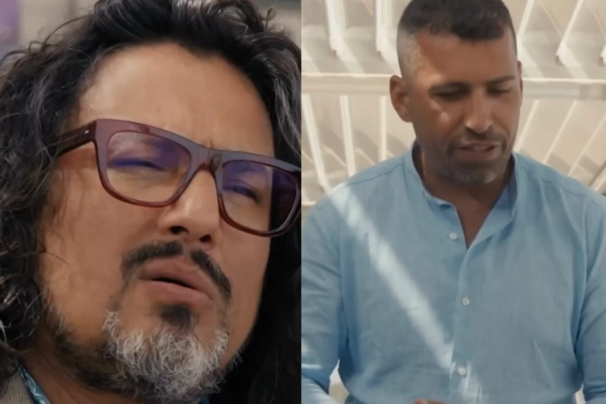 Collage di Alessandro Borghese e un concorrente di 4 Ristoranti