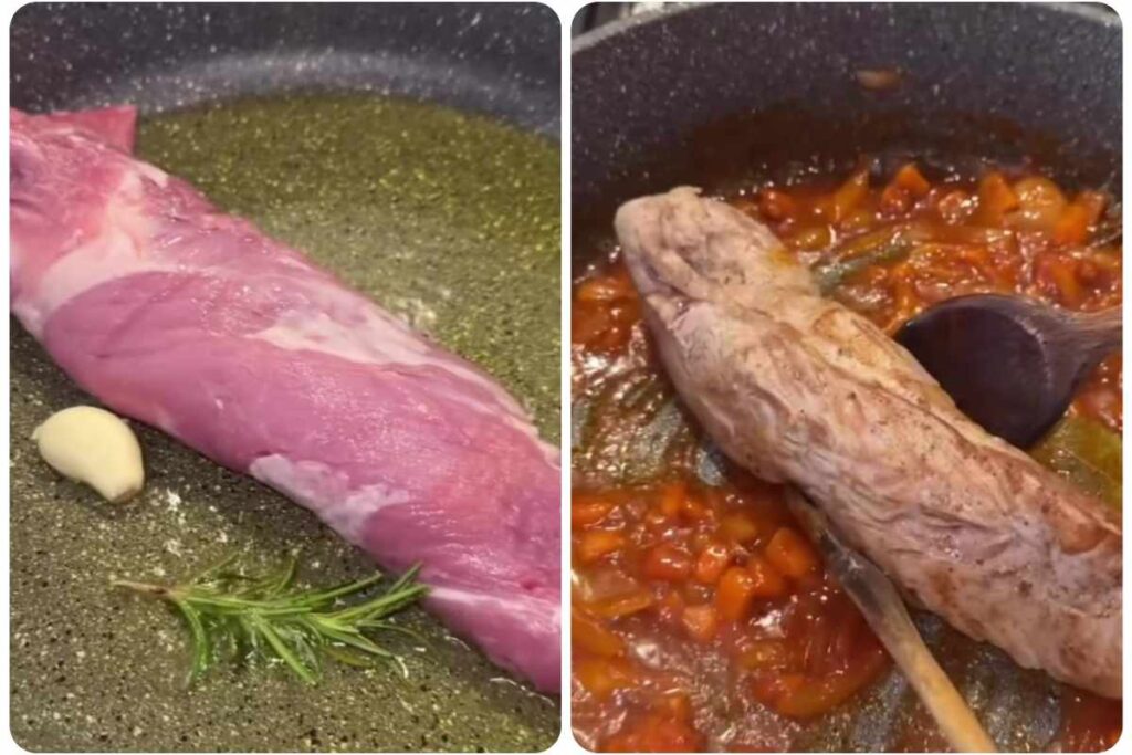 arrosto in tegame durante la cottura