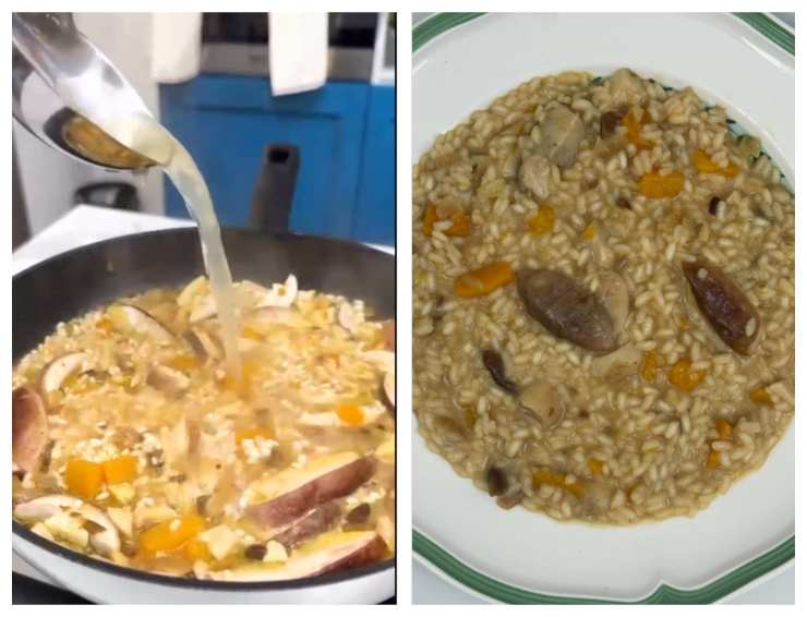 risotto zucca e funghi porcini
