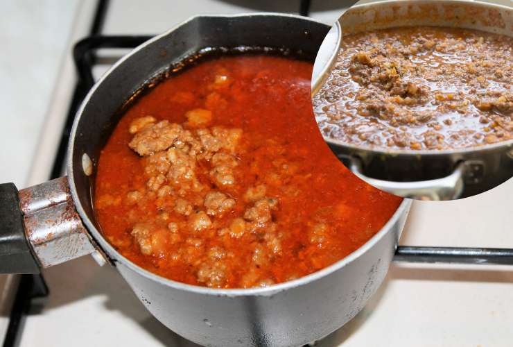 ragù in pentola