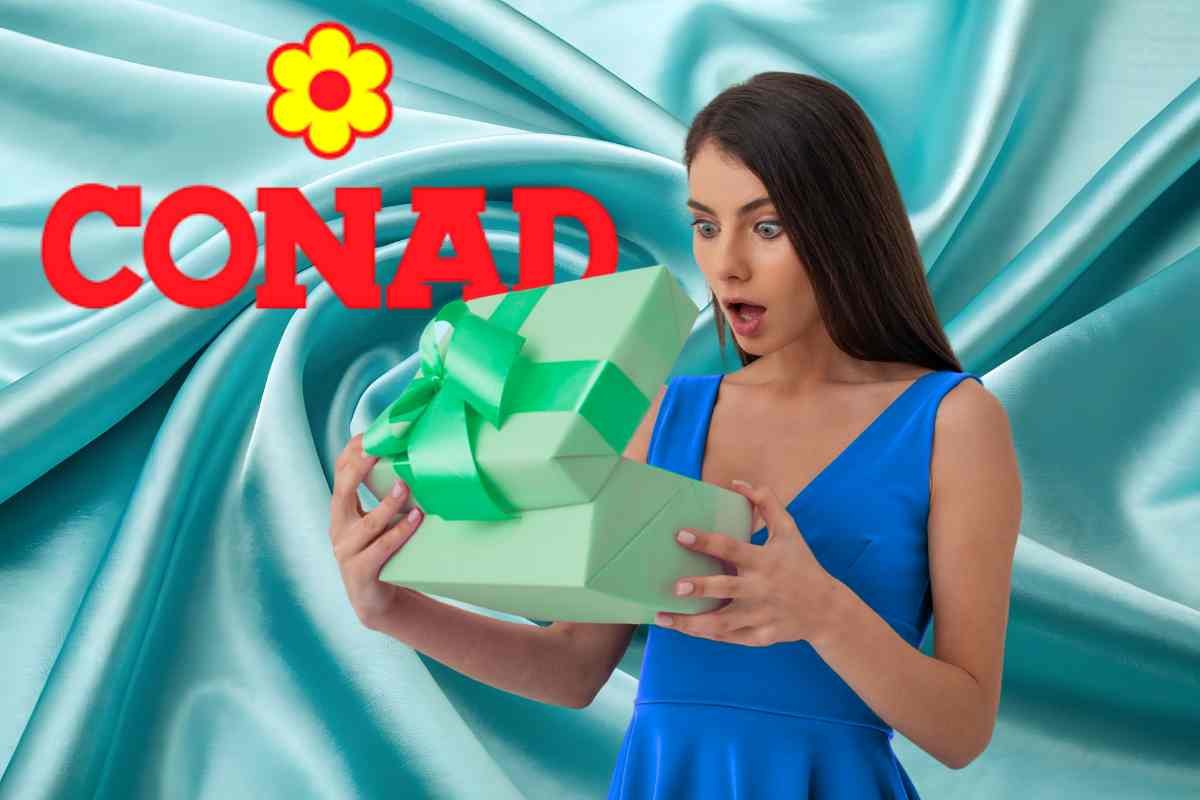 Donna stupita con regalo