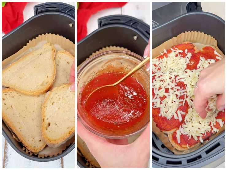 collage preparazione pizza fatta in casa 