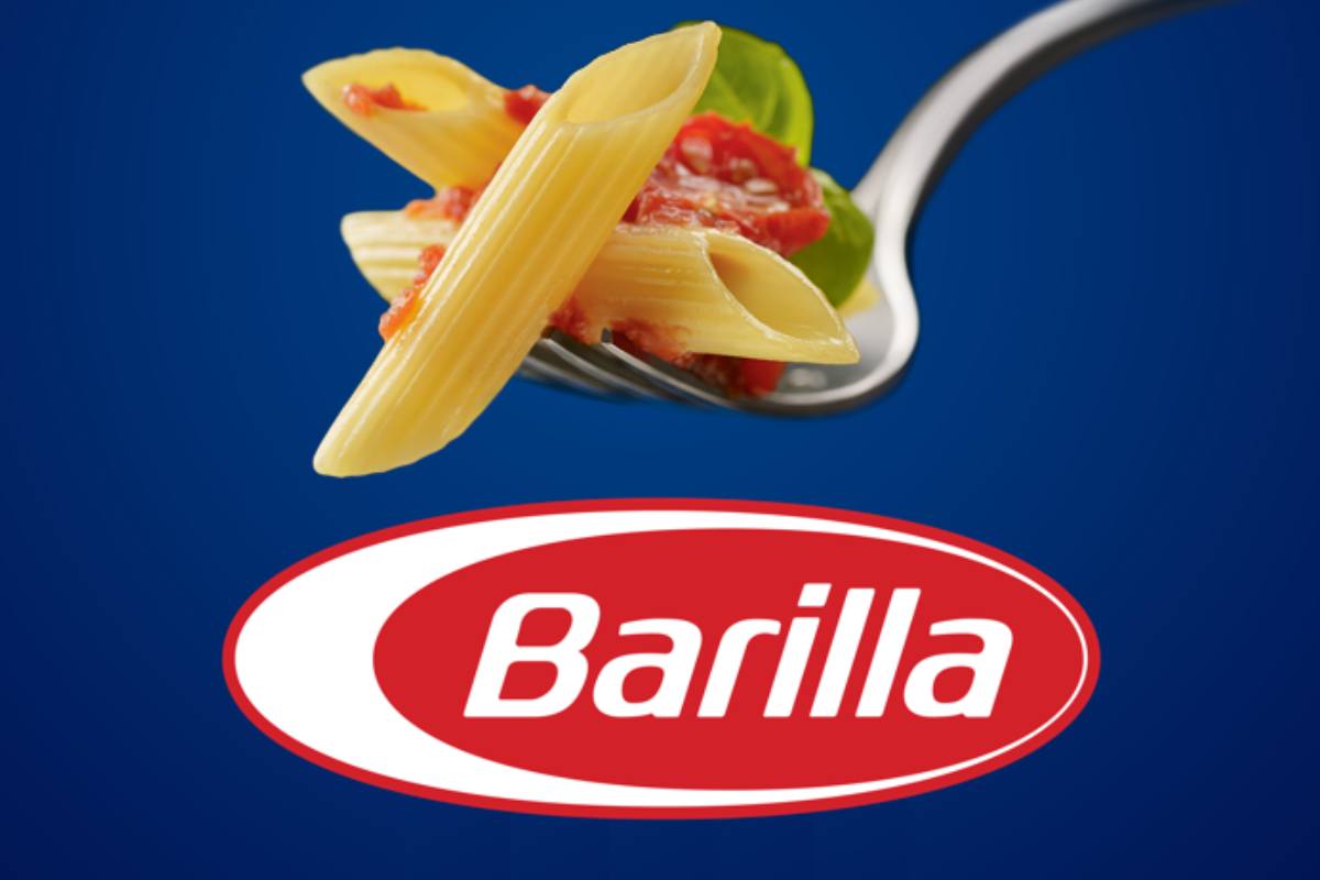 Il logo della Barilla su un pacco di pasta