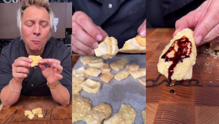 Mainardi assaggia le croste di formaggio