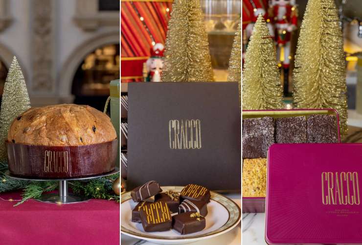 collage prodotti pasticceria di cracco