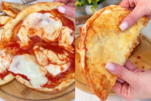 Collage di una pizza a portafoglio