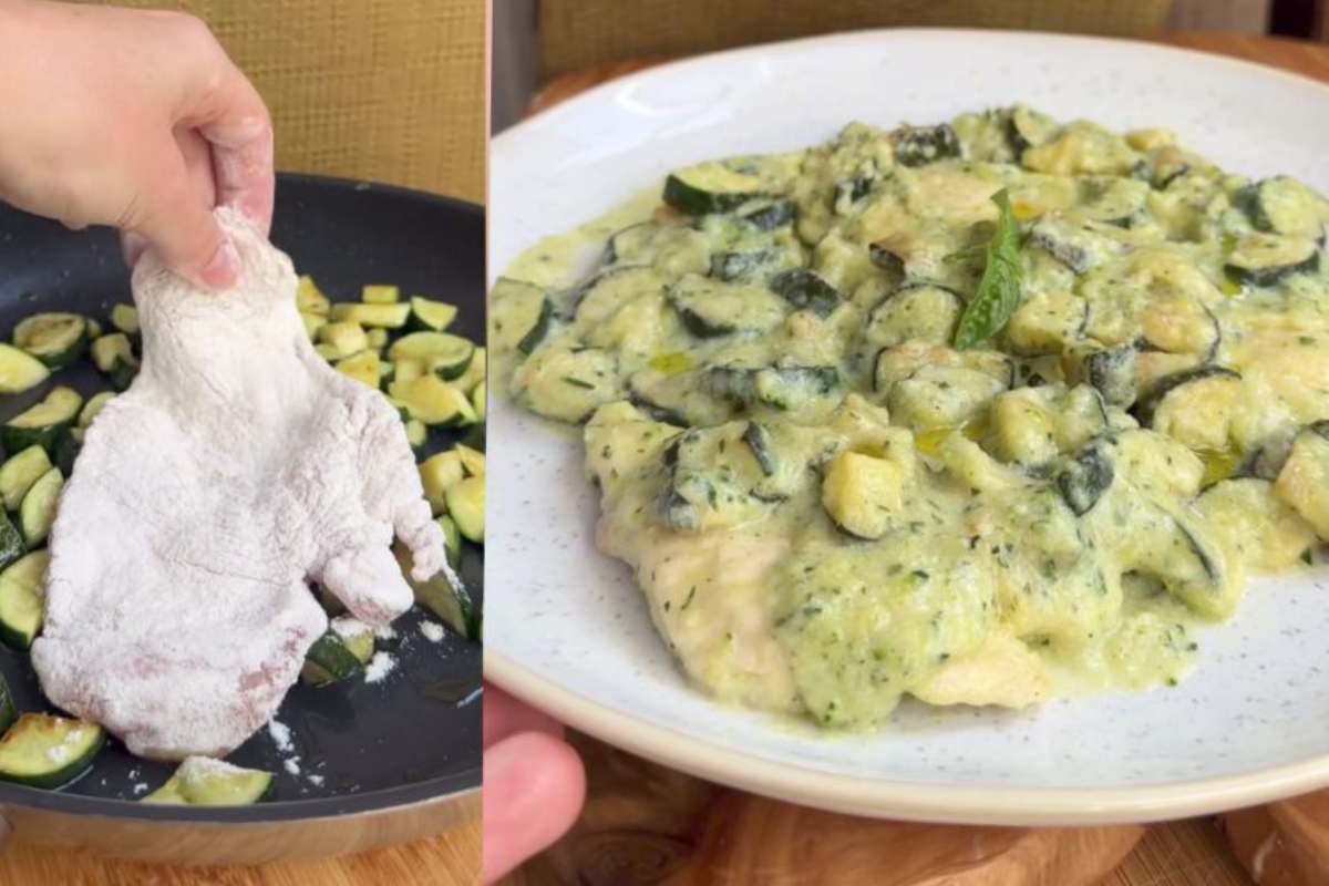 Pollo e zucchine in padella