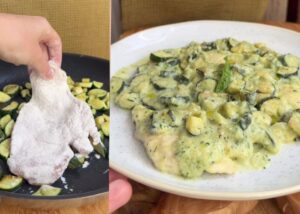 Pollo e zucchine in padella