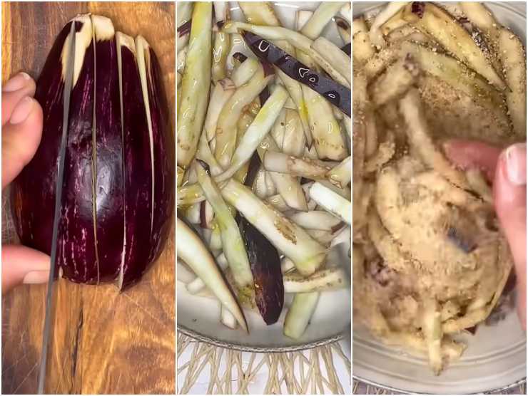 collage preparazione melanzane sabbiose