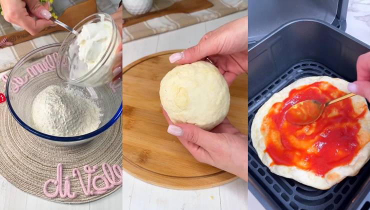 Preparazione di una pizza a portafoglio