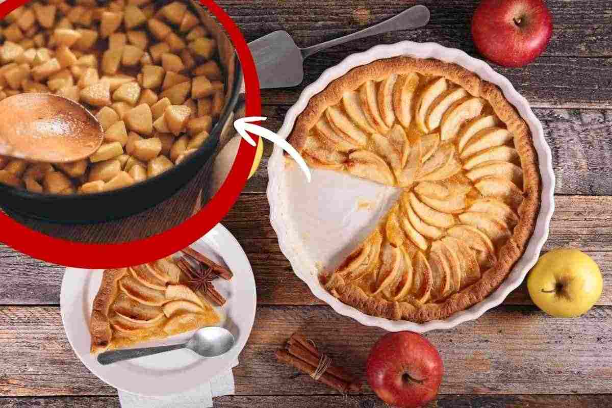 torta di mele preparazione