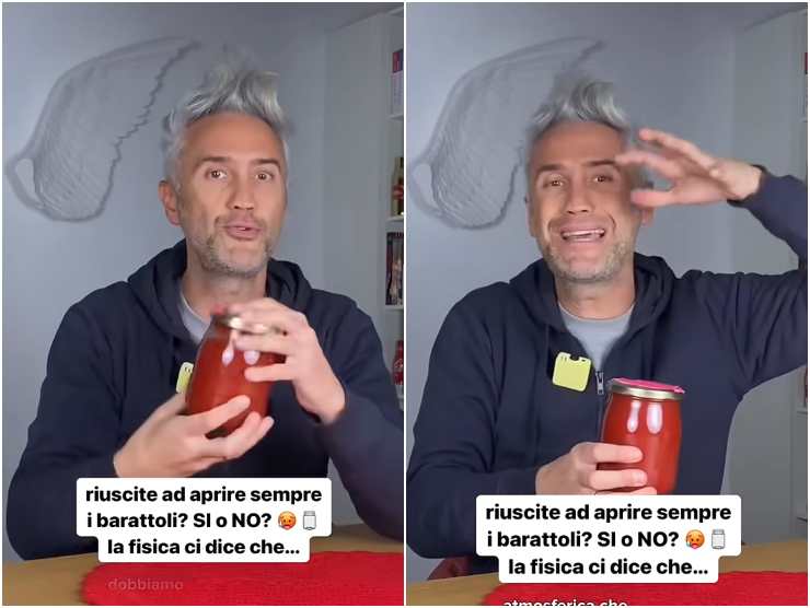 prof schettini apre barattoli