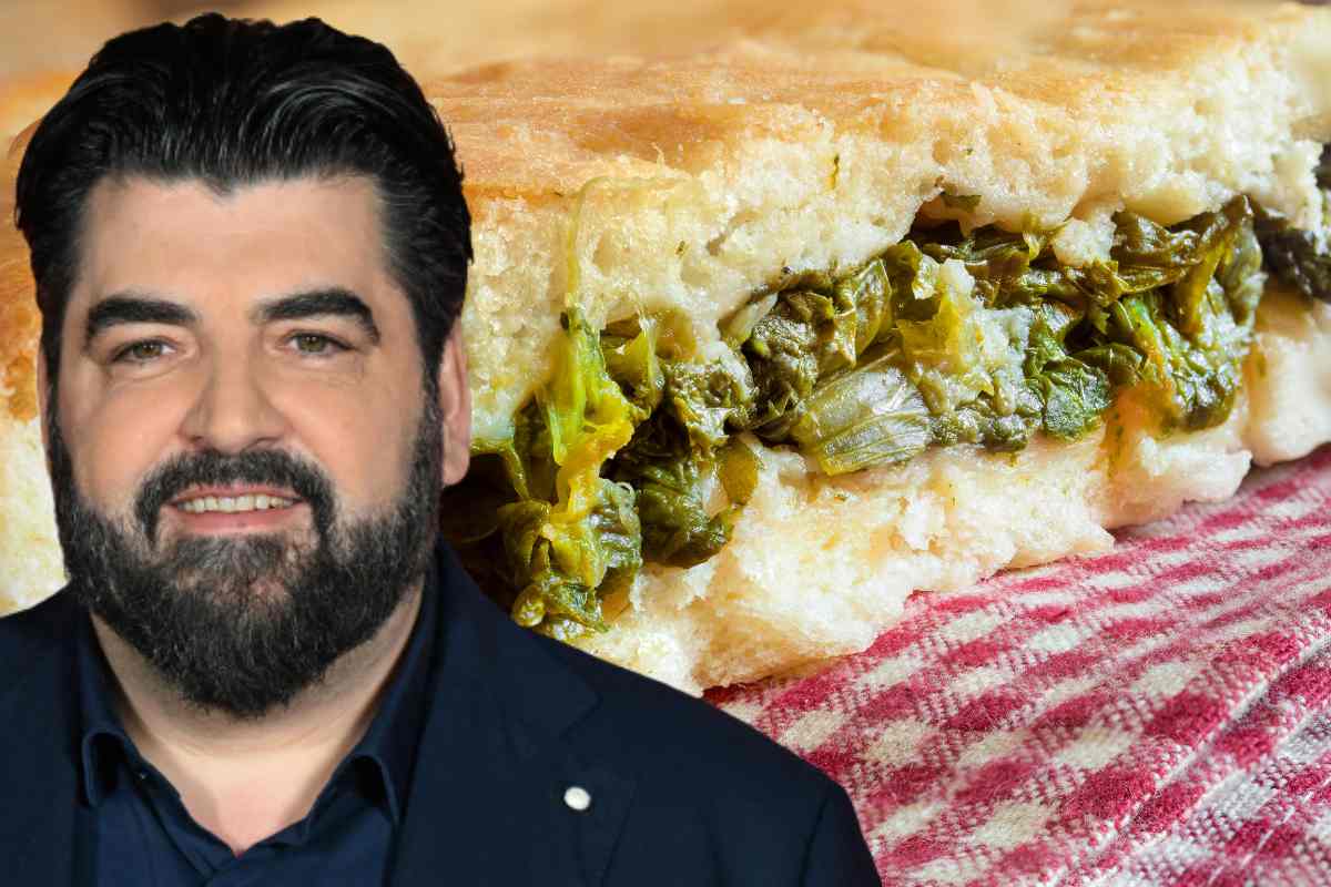 pizza di scarola di Cannavacciuolo