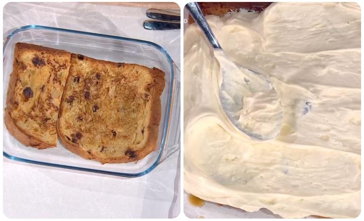 panettone in teglia- panettone con crema