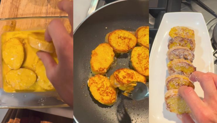 Preparazione del pain perdu