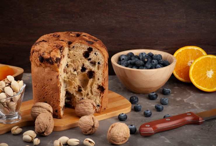 panettone con canditi, arancia e cannella