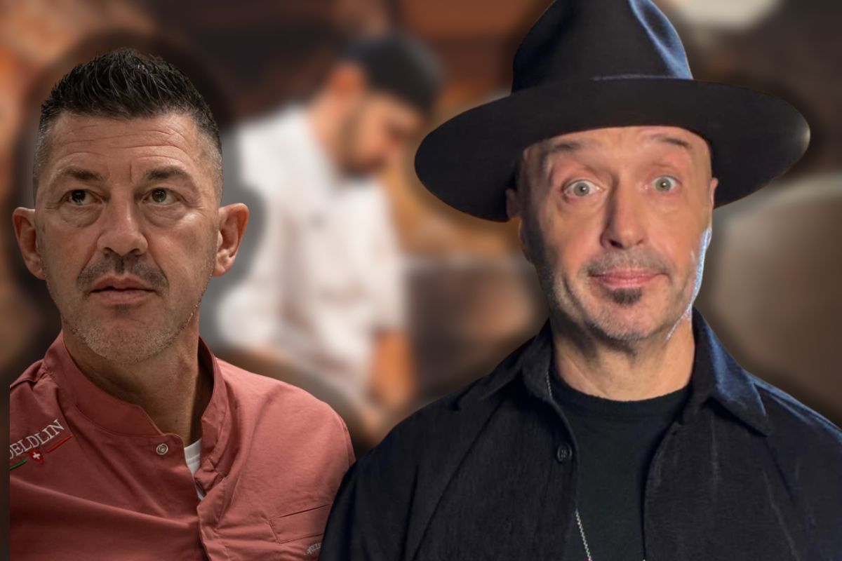pizzaiolo sullo sfondo, bastianich e porzio