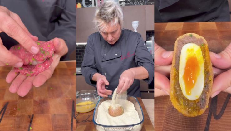 Mainardi prepara uova alla scozzese