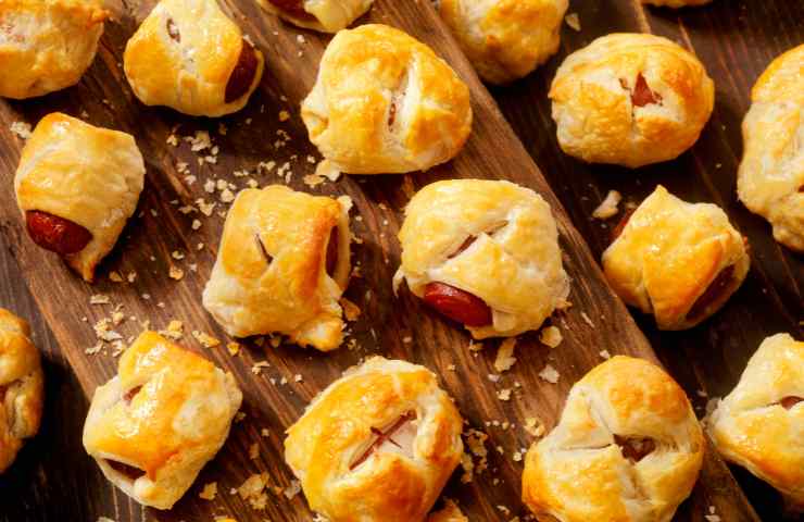 pasta sfoglia con wurstel