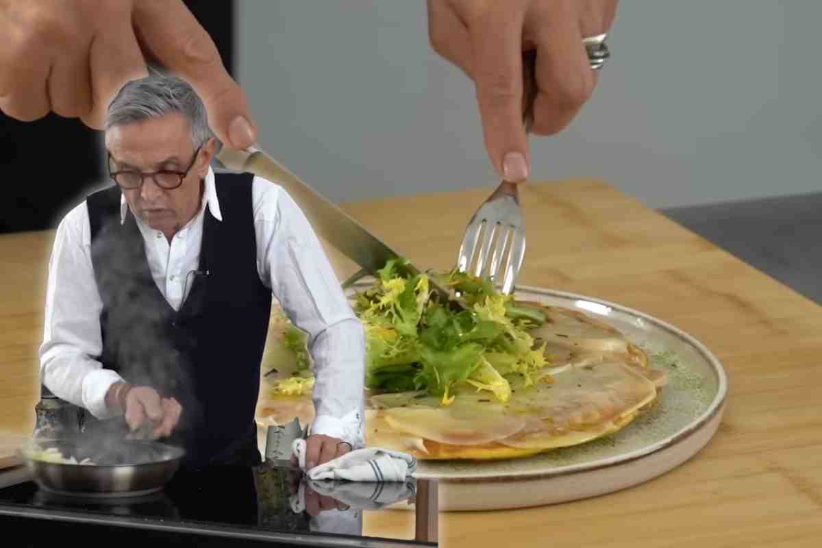 barbieri prepara frittata di cipolle