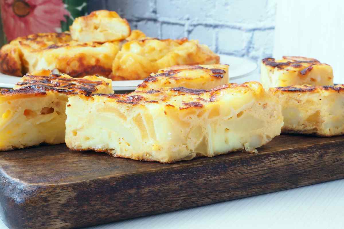 frittata di mele a pezzetti