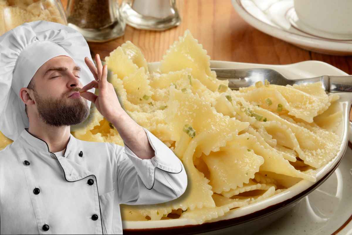 pasta al burro fatta dallo chef