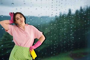 gocce di pioggia sulle finestre