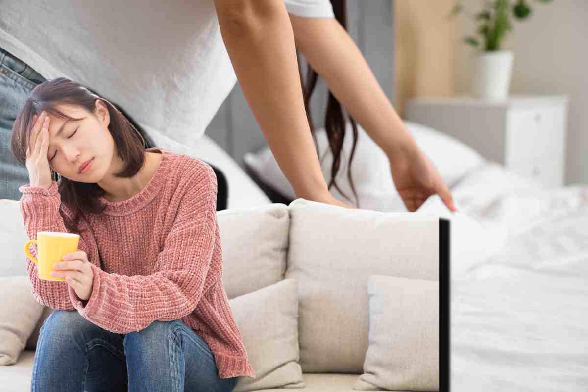 Donna stanca non vuole rifare il letto