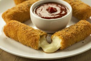 bastoncini filanti di mozzarella in carrozza