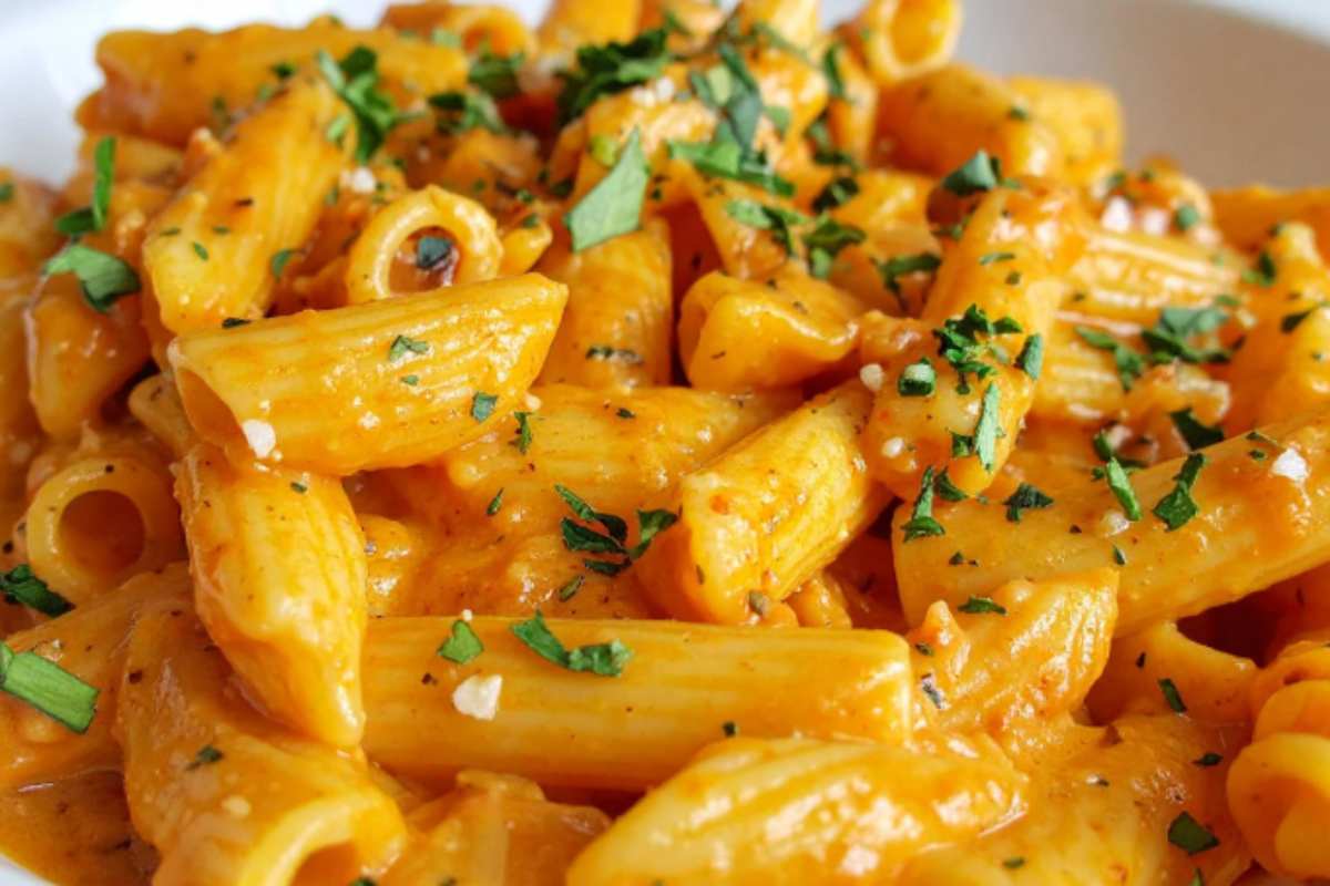 pasta con crema di peperoni