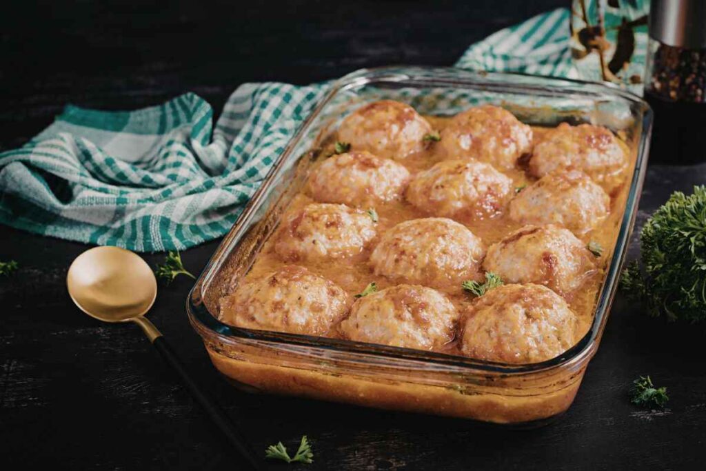 teglia di polpette al forno