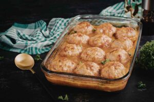 teglia di polpette al forno