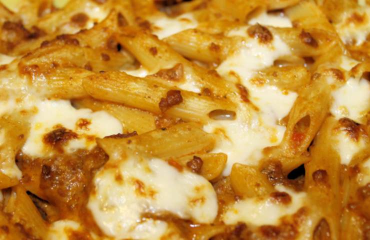pasta al forno con mozzarella